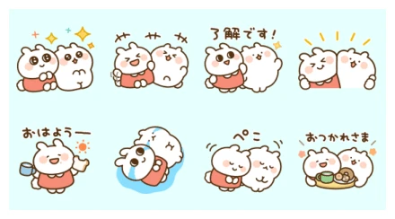MIMI-chan × rabbit WhatsApp Sticker PNG