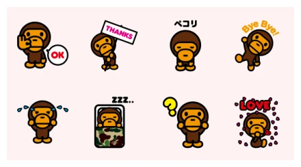 A BATHING APE® OFFICIAL Stickers WhatsApp Sticker PNG
