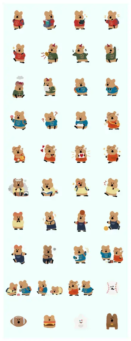 Quokka in School! WhatsApp Sticker GIF-32198