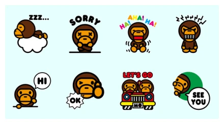 BAPE Limited Original Stickers! WhatsApp Sticker PNG