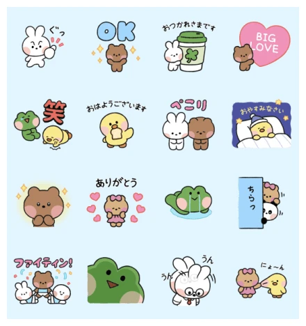 minini × LINE VOOM WhatsApp Sticker PNG