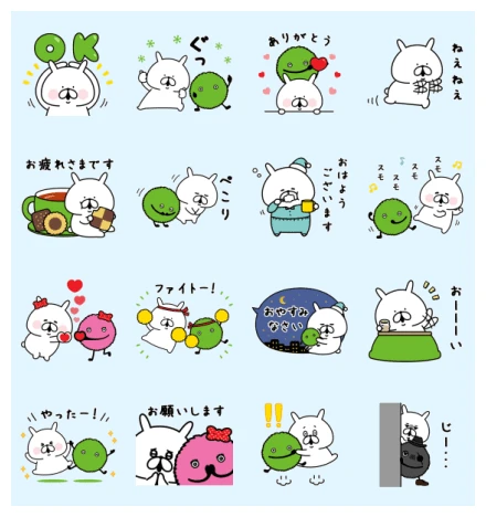 SUUMO × YURU USAGI WhatsApp Sticker PNG