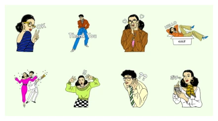GILT × AZUSA IIDA WhatsApp Sticker PNG