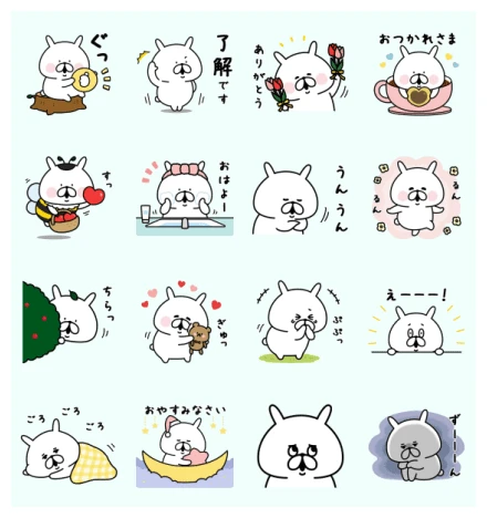 yuruusagi × TCB WhatsApp Sticker PNG