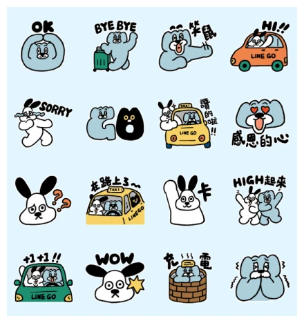 LINE GO × DUMPLING CAT FAMILY WhatsApp Sticker PNG