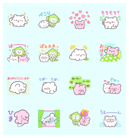 Loveez × LINEMO WhatsApp Sticker PNG