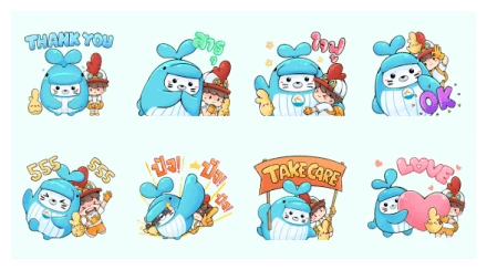 Ocean Life: OCHI × KATARK WhatsApp Sticker PNG