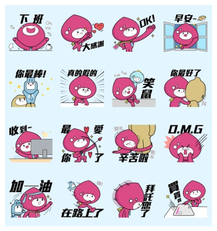 momo co's daily work WhatsApp Sticker PNG
