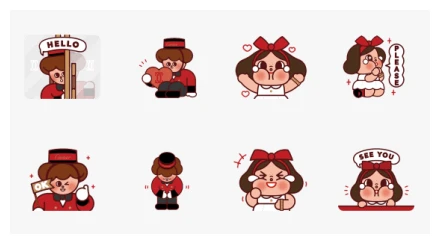 CARTIER × CRYBABY Exclusive Stickers WhatsApp Sticker PNG