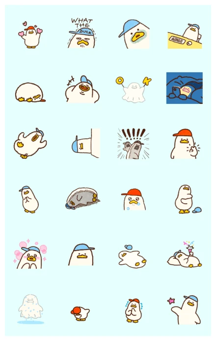 Here comes the lazy duck! WhatsApp Sticker PNG