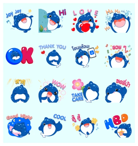 A Moment of Joy with Nong Jud WhatsApp Sticker PNG