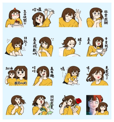 LINE Shopping Live × Holly WhatsApp Sticker PNG