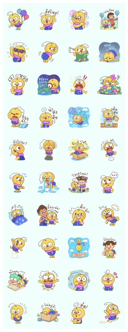 Monloon Let's Play! WhatsApp Sticker PNG