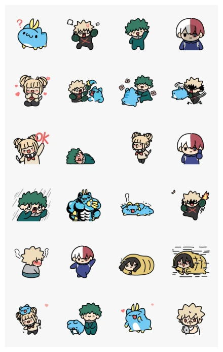 My Hero Academia x BugCat-Capoo WhatsApp Sticker PNG