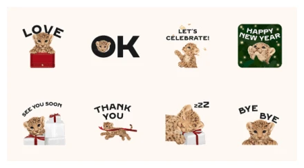 Cartier's Holiday Stickers WhatsApp Sticker PNG