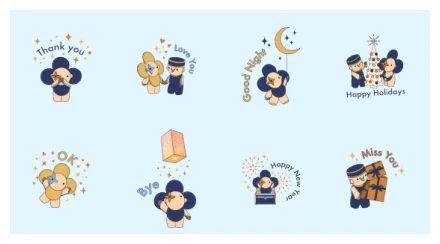 Louis Vuitton Holiday Stickers WhatsApp Sticker PNG