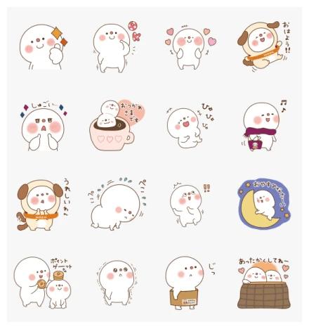 (Free) DAIFUKU × WAON POINT WhatsApp Sticker PNG