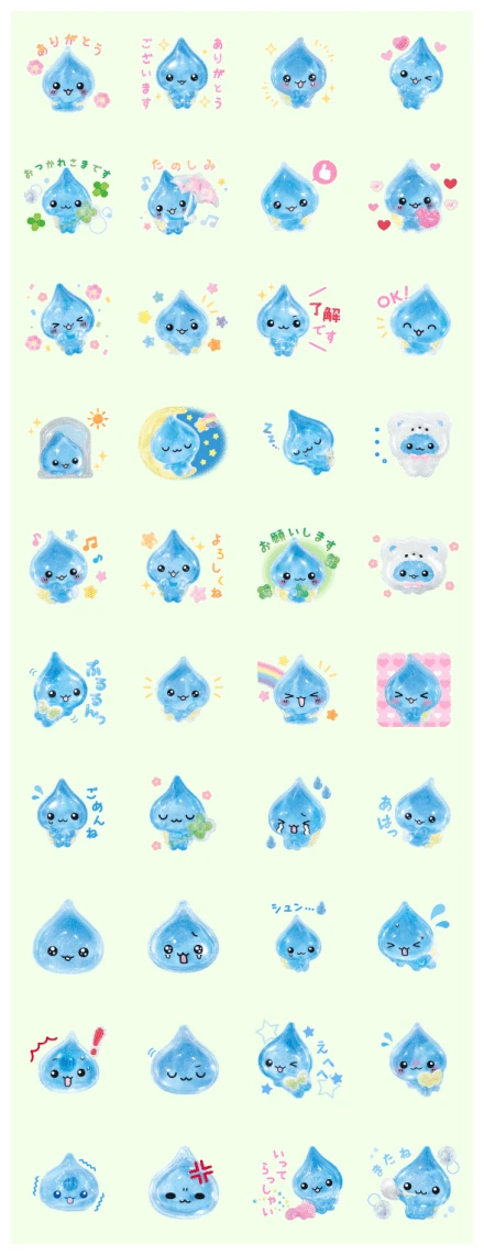 Shizuku-chan Bonbon Drop Seals WhatsApp Sticker PNG
