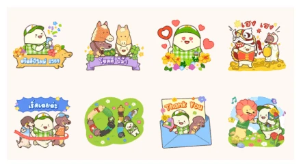 BAAC Blooming Wish WhatsApp Sticker PNG