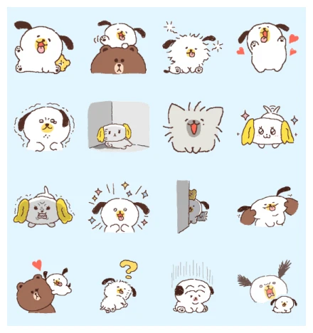 Meet BROWN's New Friends! WhatsApp Sticker PNG