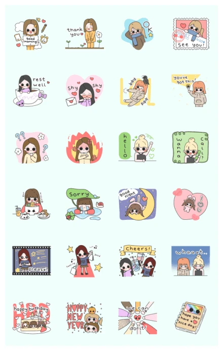 Piinu Stickers Created by NiziU RIMA WhatsApp Sticker PNG