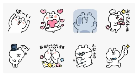 yurukuma × LINE Monary WhatsApp Sticker PNG