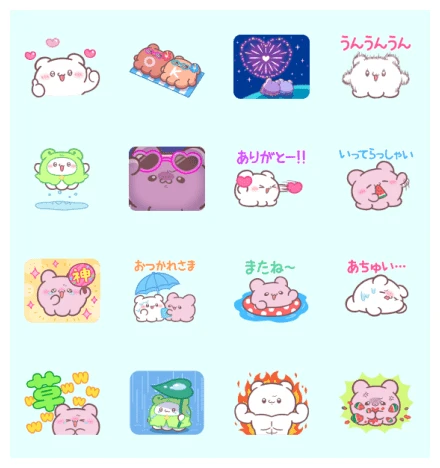 Loveez Rain & Summer16 Animated Stickers WhatsApp Sticker PNG