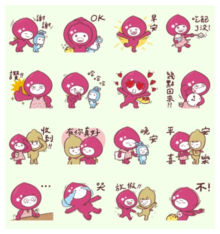 momo co's daily life WhatsApp Sticker PNG