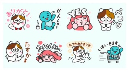 Mike, Zenny, and Lop's Mercari Days WhatsApp Sticker PNG