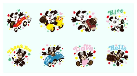 LOUIS VUITTON × VERDY WhatsApp Sticker PNG