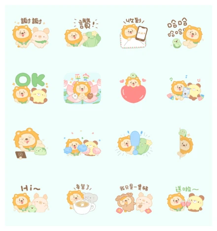 iLEO × Bread Tree Animal Besties Unite! WhatsApp Sticker PNG