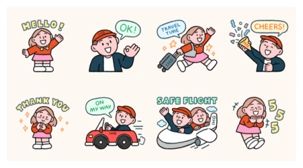 IHG × Sundae Kids: The Travel Collection WhatsApp Sticker PNG