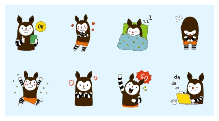 Books.com.tw: OKAPI’s Goofy Days WhatsApp Sticker PNG