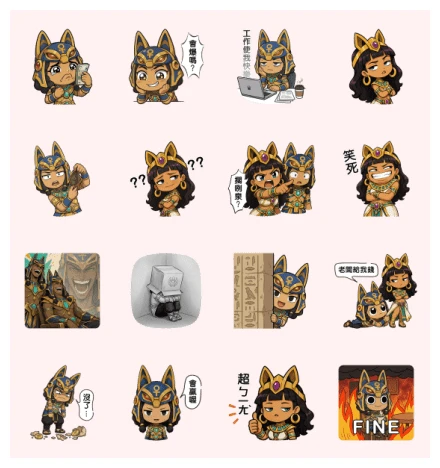 ATG Games Storm of seth and Nephthys WhatsApp Sticker PNG