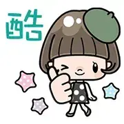 Animated Cute Girl with Bobbed Hair
