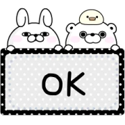 YOSISTAMP-100% Rabbit Message Stickers