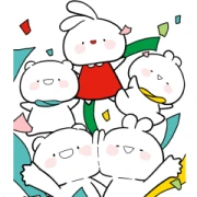 MIMI-chan × USAKKUMA LINE WhatsApp Sticker GIF PNG MIMI-chan × USAKKUMA LINE WhatsApp Sticker GIF PNG