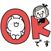 Girly bear × Yuru bob girl Girly bear × Yuru bob girl